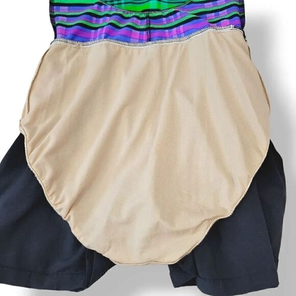 NEW Vintage 80s Talbots Striped Plaid Swim Romper with Attached Shorts Size 12 - Picture 9 of 13